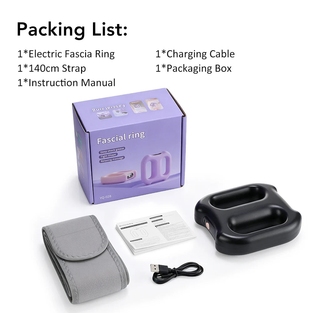 Electric Fascia Ring and Vibration Massager for Deep Tissue Muscle Recovery