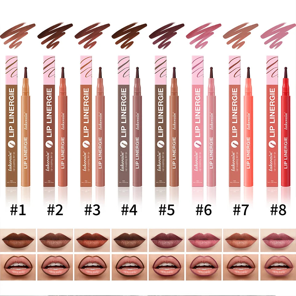 Lip Liner Stain and Waterproof Lip Contour Pen for Precise Long Lasting Makeup