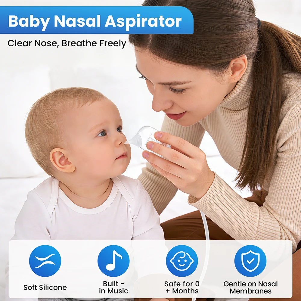 Electric Baby Nasal Aspirator and Nose Sucker for Congested Newborns