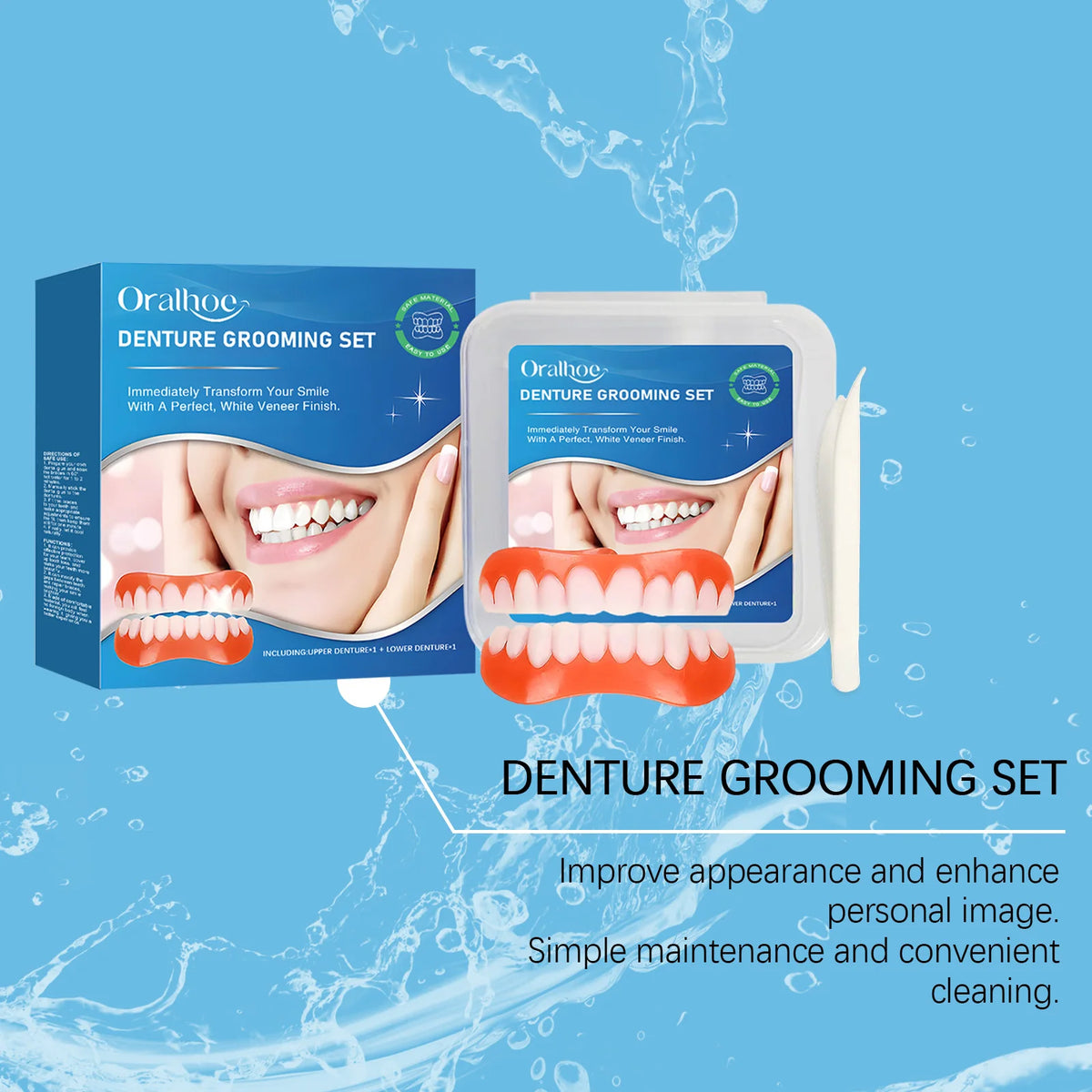 Silicone Denture Set and Temporary Veneers for Restoring Your Perfect Smile