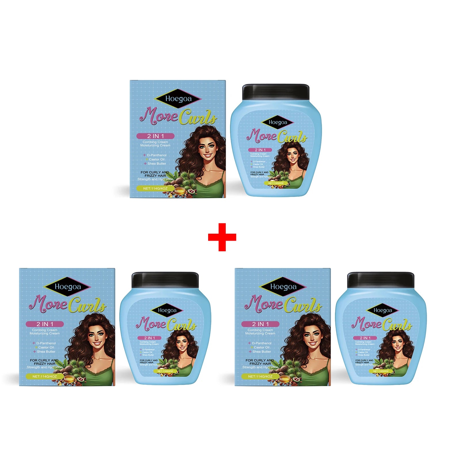 More Curls Hair Cream and Curl Defining Leave In for Hydrating Frizzy Hair - 19