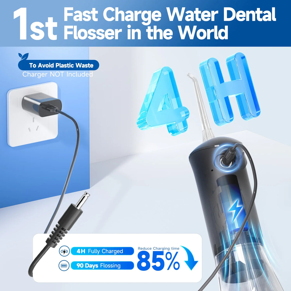 Portable Water Flosser and Dental Oral Irrigator for Daily Teeth Cleaning