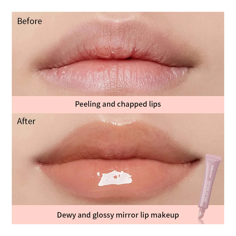 Peptide Lip Tint and Moisturizing Lip Gloss for Daily Hydration and Shine