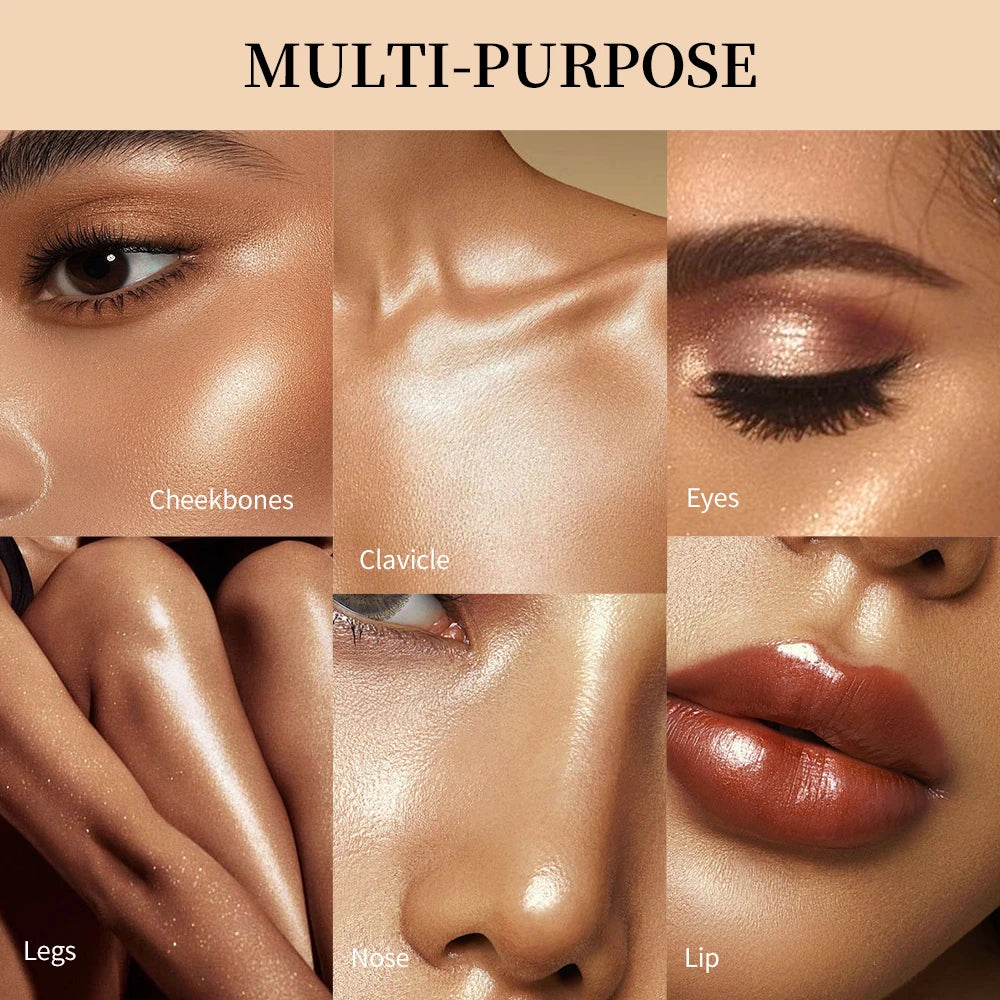 Silken Touch Highlighter and Shimmer Makeup Powder for Radiant Glowing Skin - 5