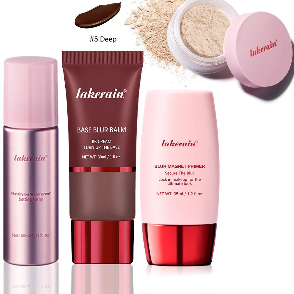 Makeup Setting Kit and Face Base Bundle for Flawless Long Lasting Looks