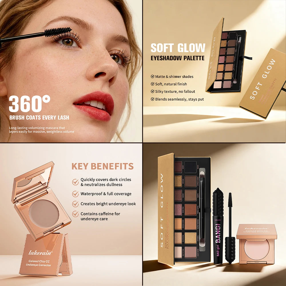 Makeup Set and Eye Cosmetic Kit for Complete Daily Beauty Routine