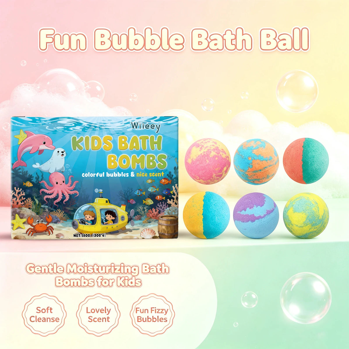 Kids Bath Bombs and Fizzy Bubble Balls for Joyful Bathing Time and Gift Sets