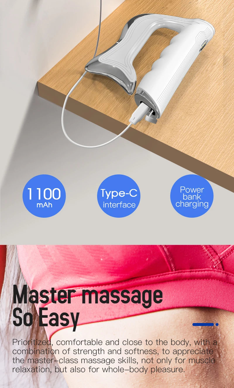 Electric Fascia Knife and Muscle Scraper Tool for Deep Tissue Body Recovery