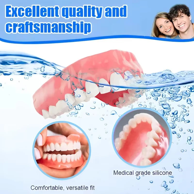 Full Mouth Denture Set and Artificial Teeth Kit for Dental Care and Oral Hygiene - 4