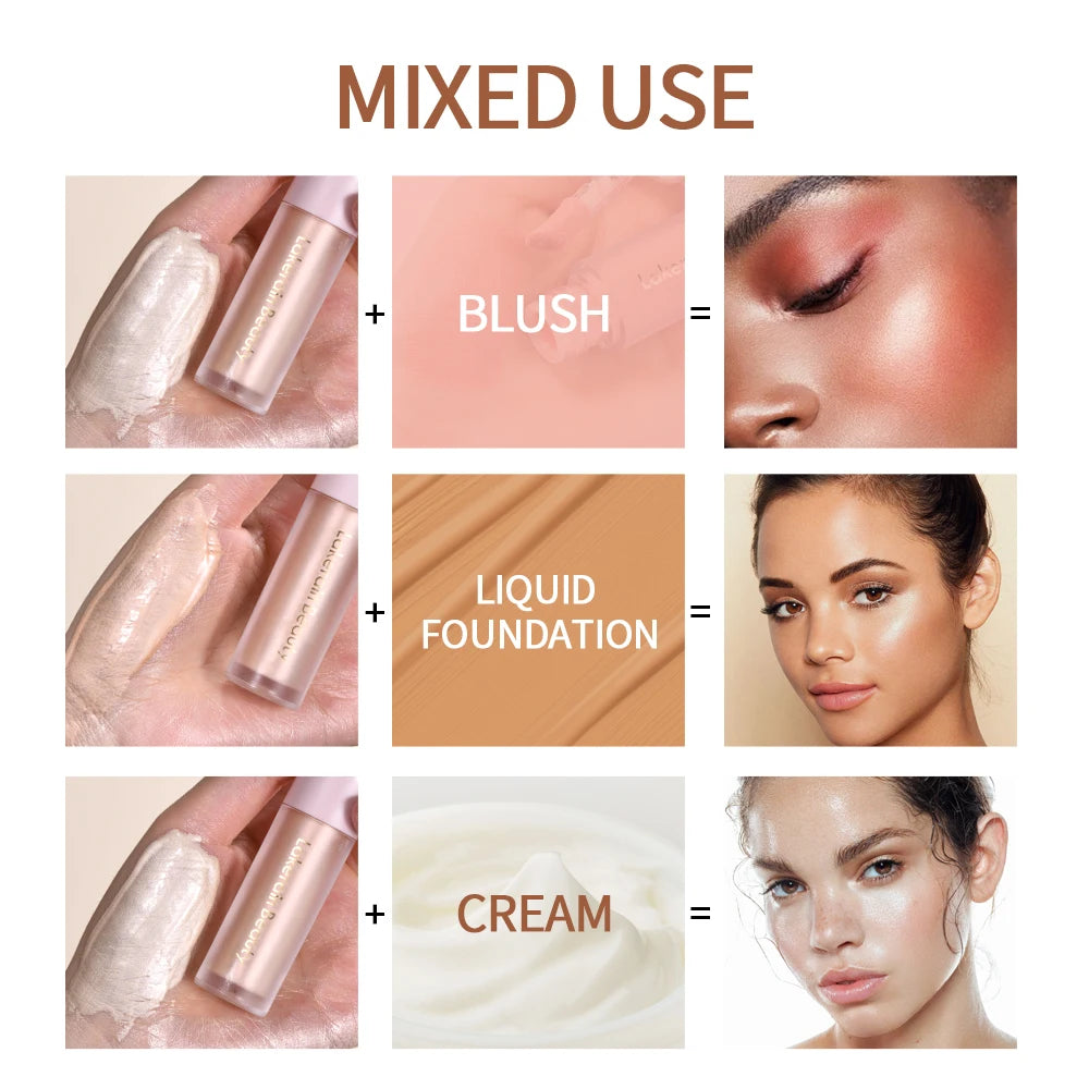 Liquid Highlighter and Shimmer Makeup Luminizer for Radiant Glow and Beauty