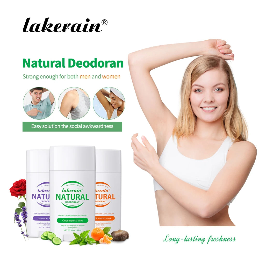 Solid Deodorant Stick and Natural Underarm Balm for Freshness All Day Long