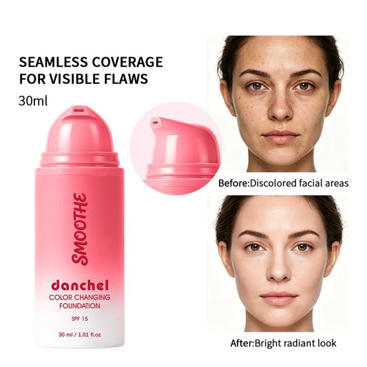 Color Changing Foundation and Skin Tone Matching Makeup for Daily Radiant Coverage