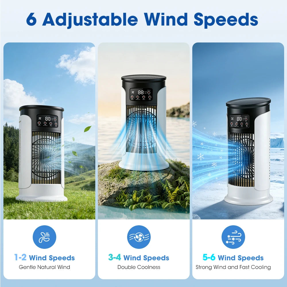 Portable Air Cooling Fan and Desktop Humidifier for Office and Home Cooling - 2
