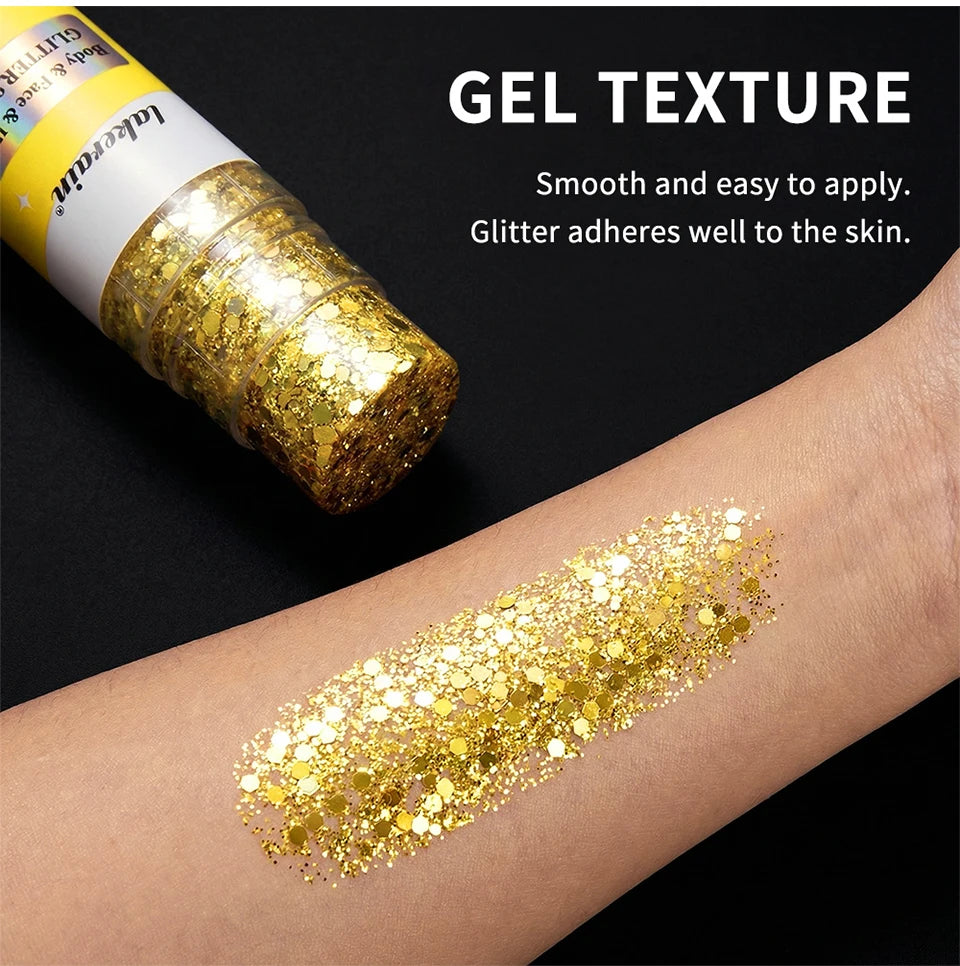 Body Shimmer Stick and Glitter Glow Balm for Festival and Party Makeup Looks