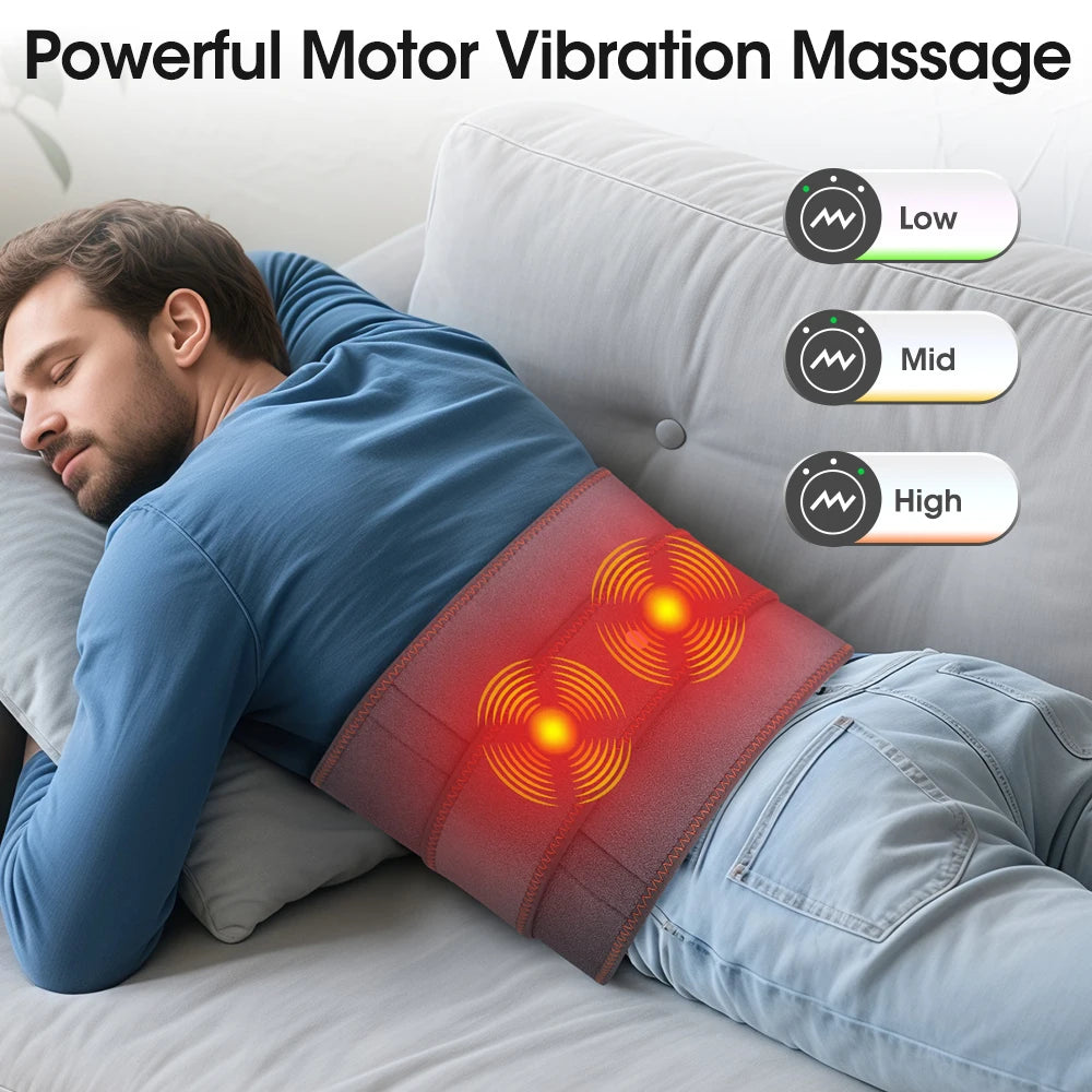 Heated Waist Massager and Vibration Back Support for Daily Relaxation and Comfort