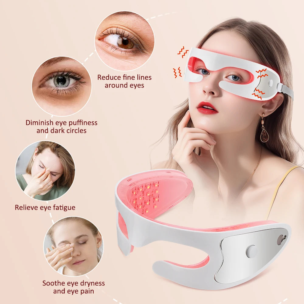 3D Eye Massager and Light Therapy Mask for Relieving Eye Fatigue at Home