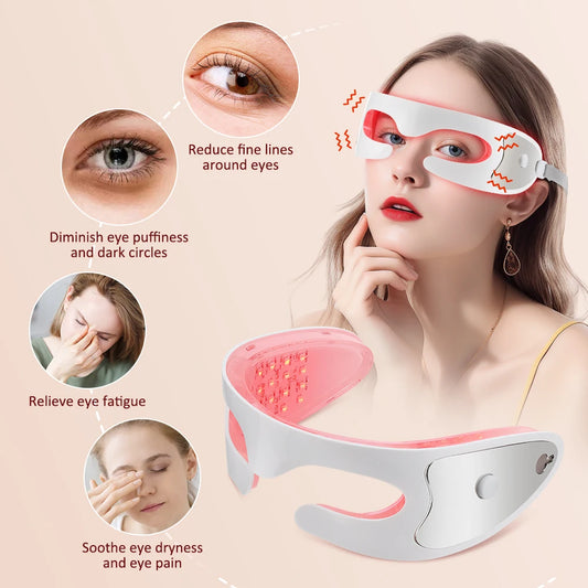 3D Eye Massager and Light Therapy Mask for Relieving Eye Fatigue at Home