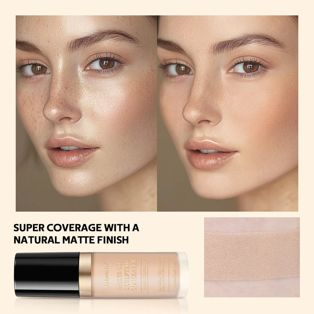 Liquid Concealer and Sculpting Makeup for Flawless Coverage and Face Contouring - 4