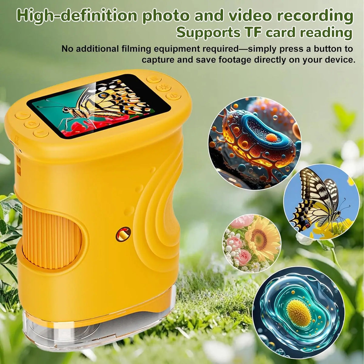Handheld Microscope and Digital Science Toy for Kids Exploring Nature and Learning
