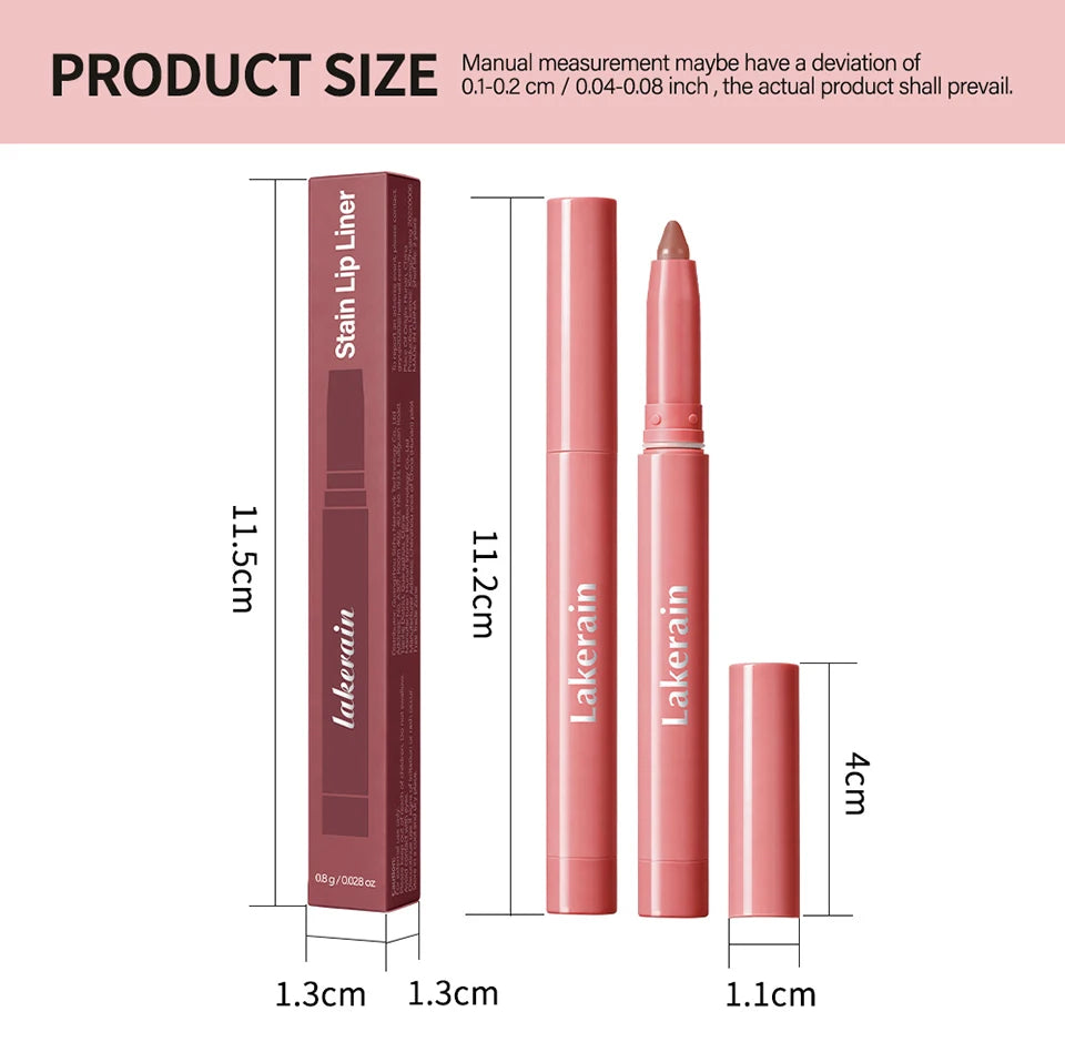 Stain Lip Liner and Matte Contour Pen for Defined Lips and Long Lasting Wear