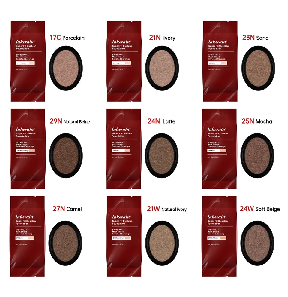 Cushion Foundation Refill and Compact Makeup for Long Lasting Daily Coverage