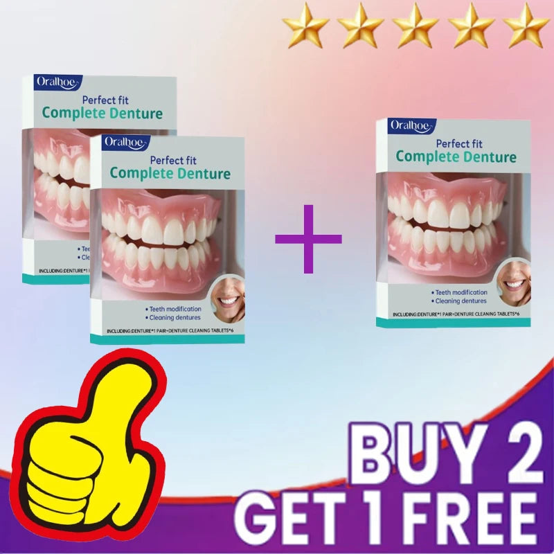 Silicone Full Mouth Dentures and Realistic Fake Teeth for Daily Smile Comfort