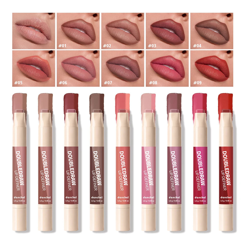 Lip Contour Liner and Lip Gloss Stick for Defined Long Lasting Matte Finish - 1