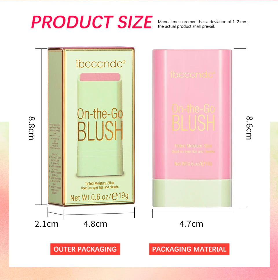 Tinted Moisture Stick and Cream Blush for Natural Makeup Look on the Go