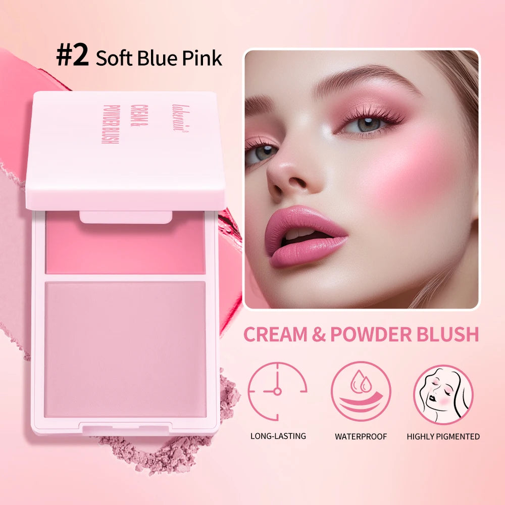 Cream and Powder Blush duo for a flawless long lasting natural makeup glow - 1