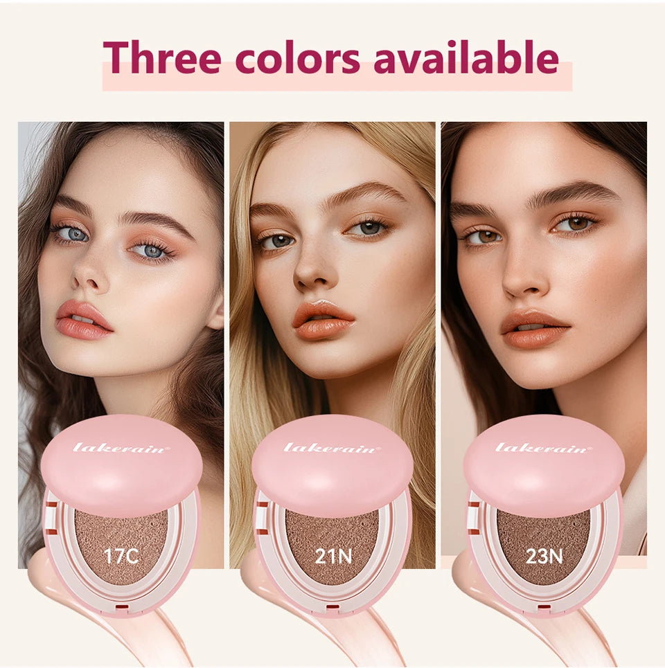 Semi Matte CC Cream Cushion and Long Lasting Foundation for Flawless Face Makeup