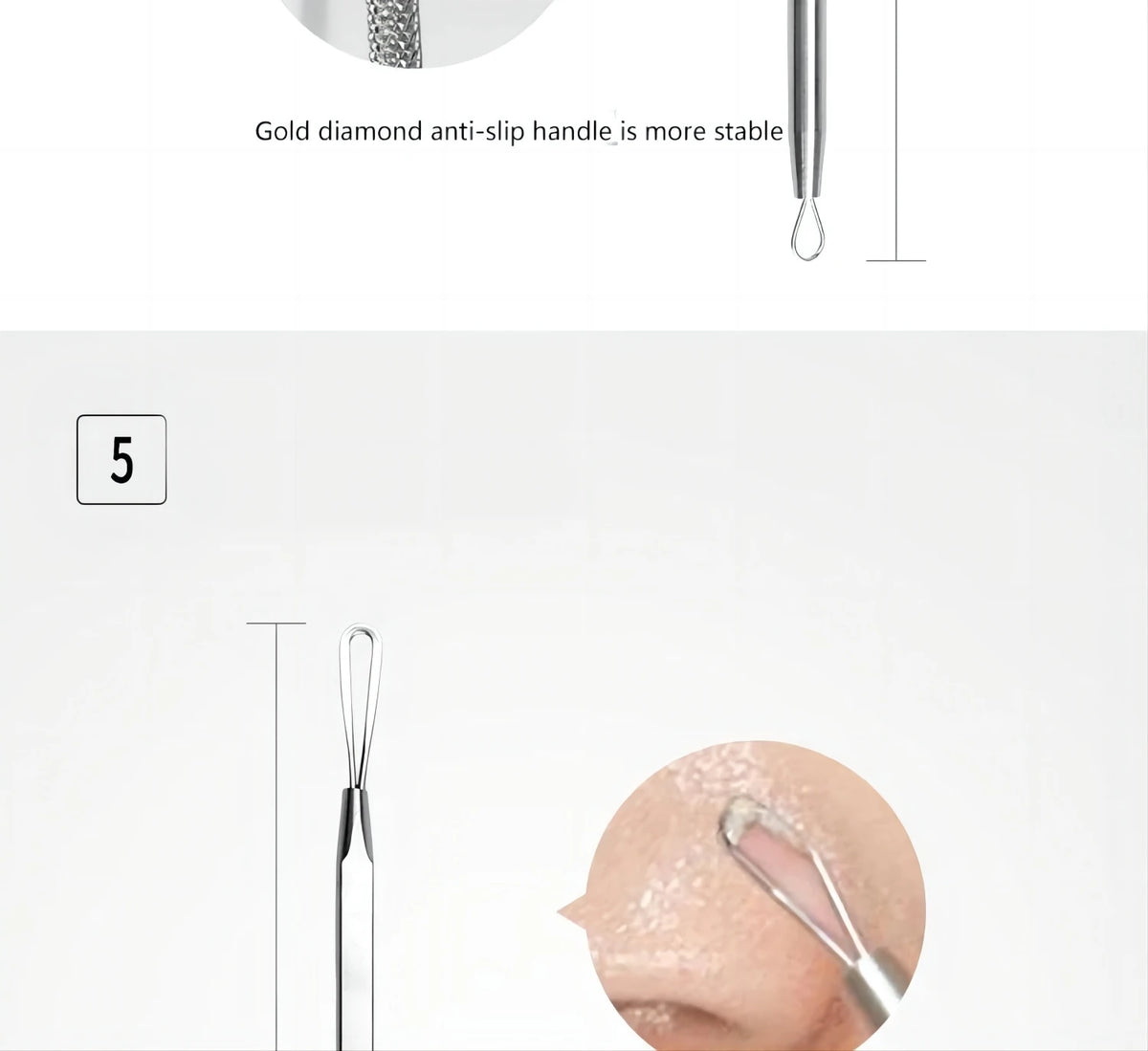 Blackhead Remover Kit and Pimple Popper Tools for Clear Facial Skin Care
