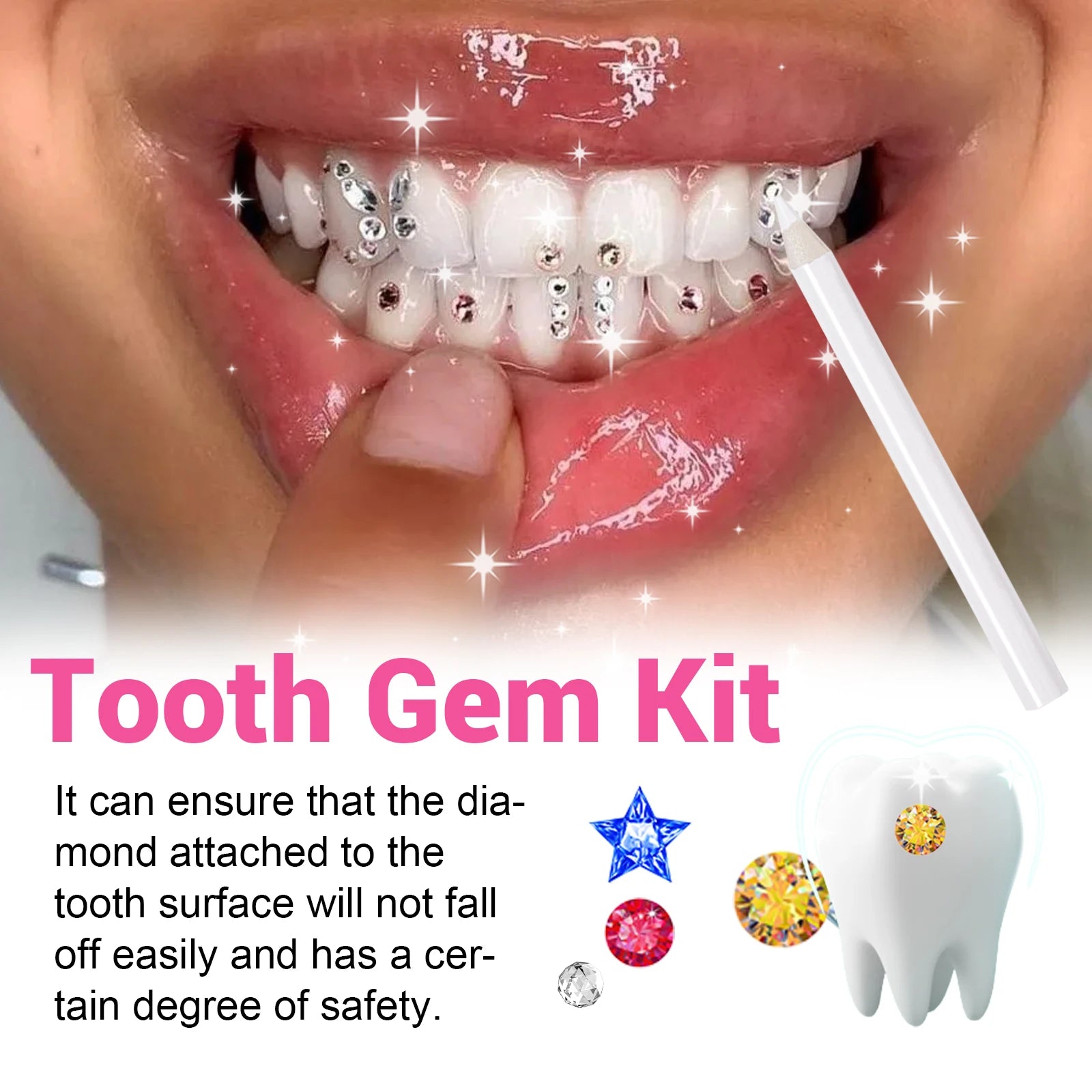 Tooth Gems Kit and Crystal Dental Jewelry for Stylish Teeth Decoration at Home - 15