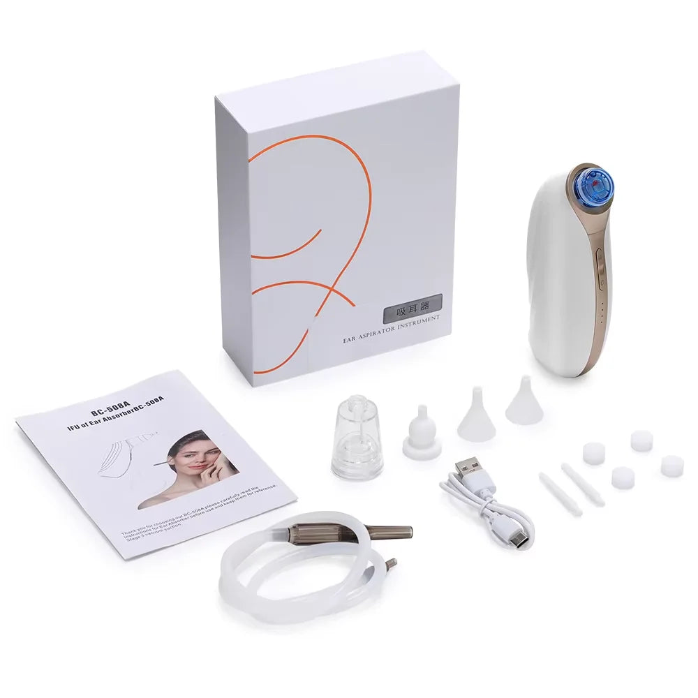 Electric Earwax Remover and Ear Suction Vacuum for Gentle Home Ear Canal Cleaning