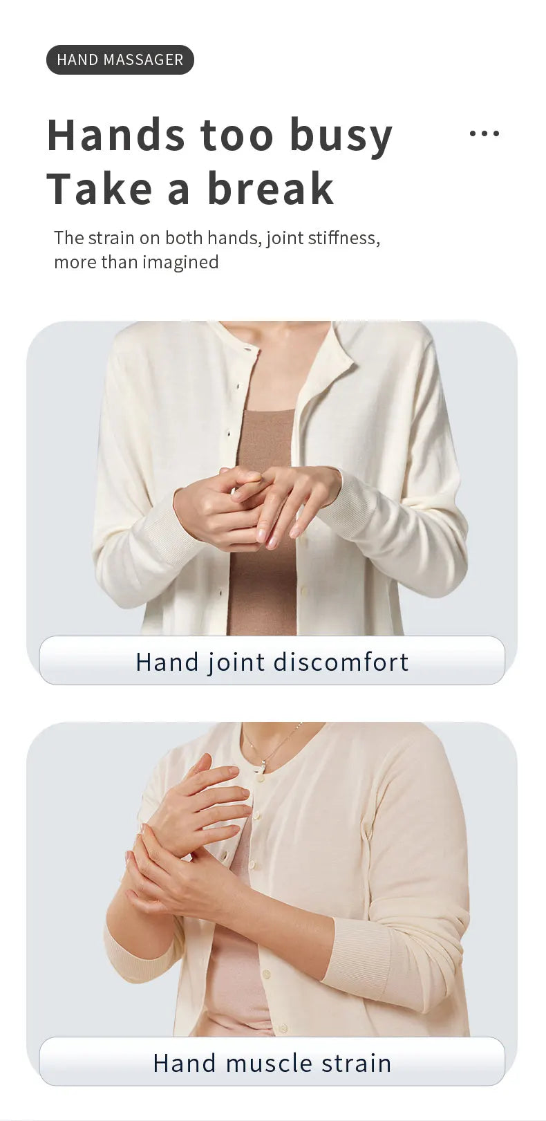 Hand Massager and Electric Palm Compression Machine for Pain Relief and Recovery - 9