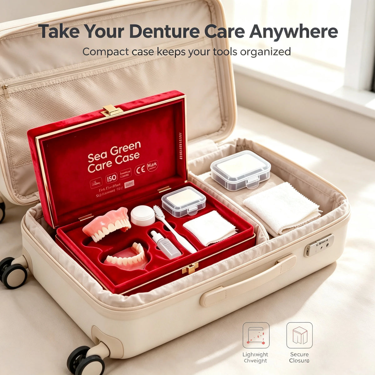 Full Mouth Denture Set and False Teeth Kit for Daily Oral Care and Hygiene