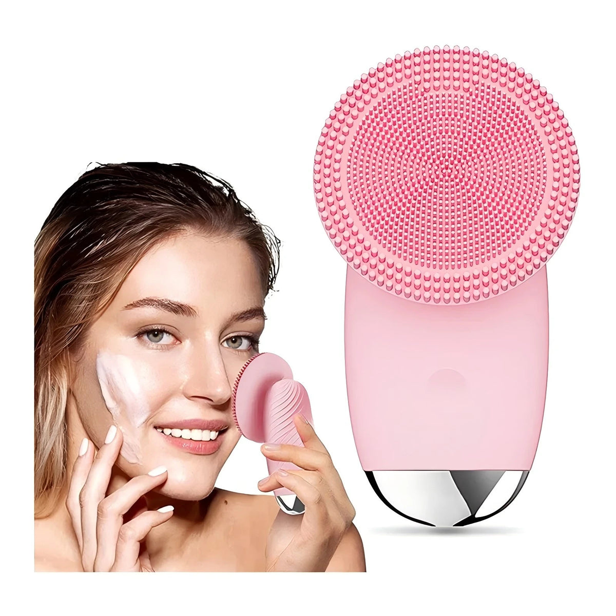 Silicone Face Cleansing Brush and Facial Scrubber for Daily Skin Pore Cleaning