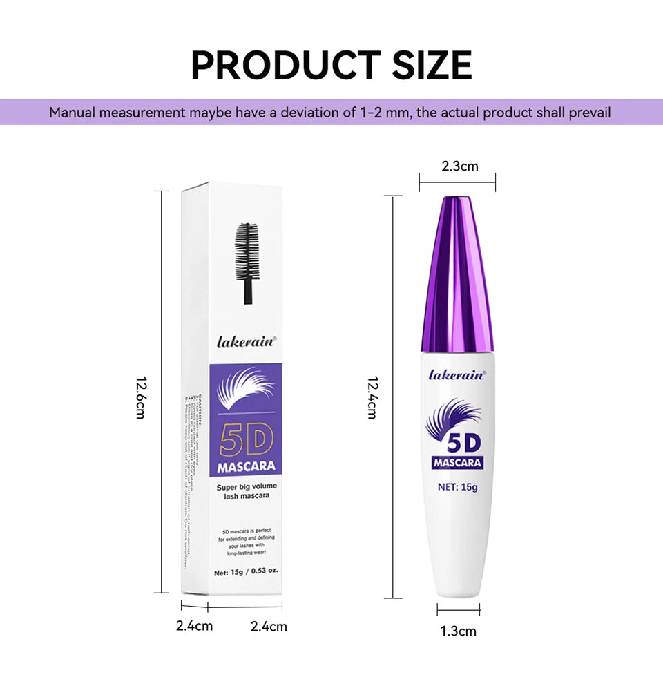 5D Mascara and Waterproof Lash Lengthening Volume Makeup for Daily Eye Styling - 17
