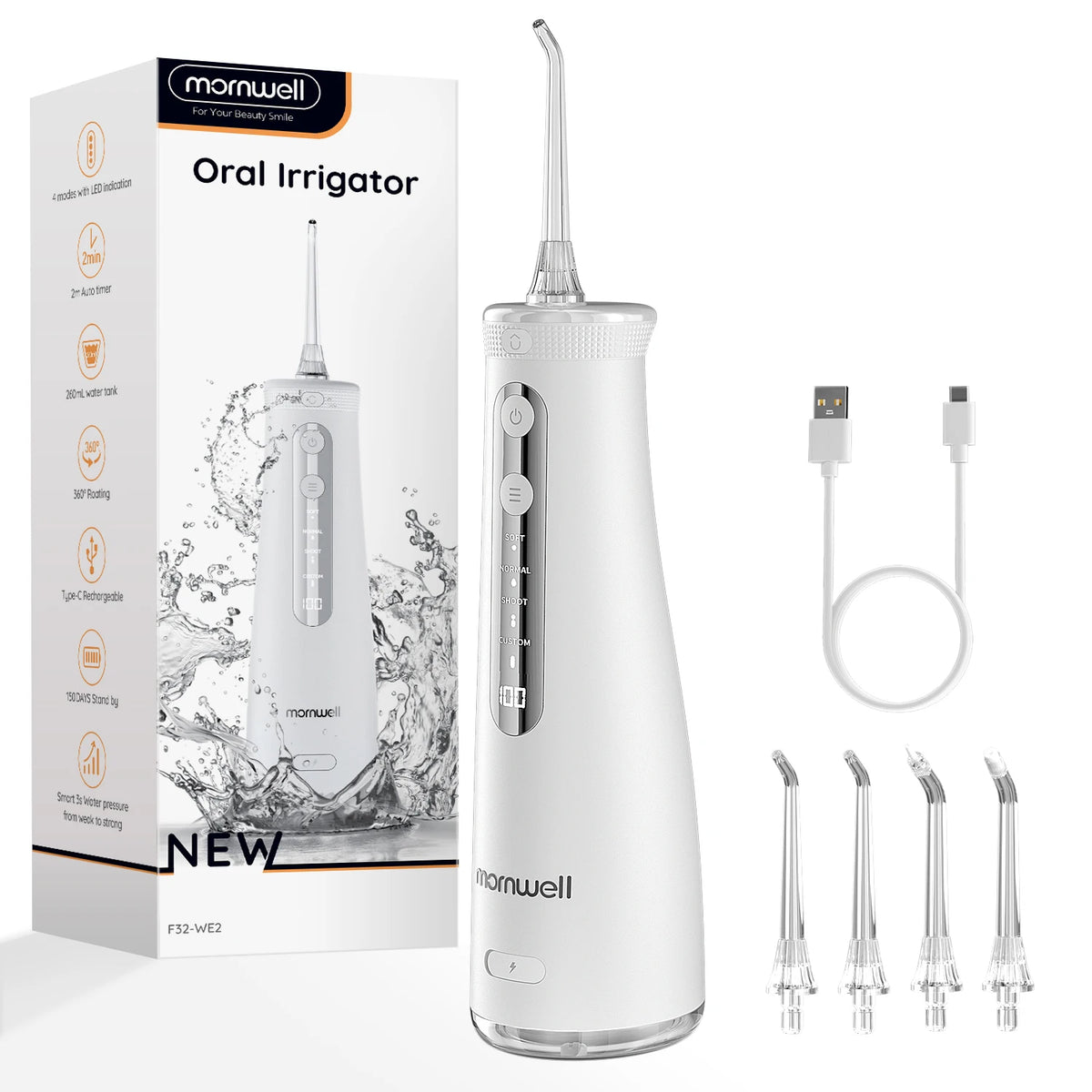Electric Oral Irrigator and Water Flosser for Daily Dental Teeth Cleaning