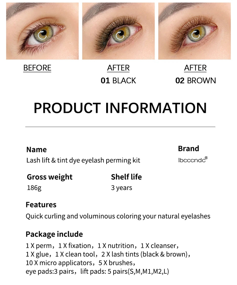 Brow Lamination and Eyebrow Tinting Kit for Professional Salon Results at Home