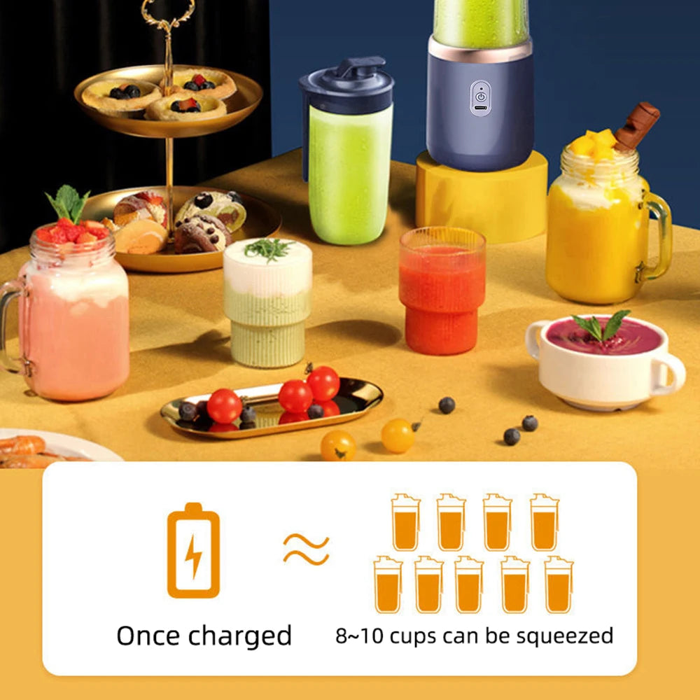 Portable Electric Juicer Cup and Mini Fruit Blender for Healthy Living - 5