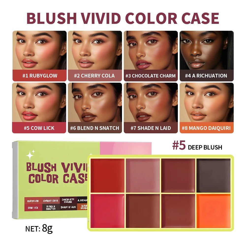 Cream Highlighter Palette and Makeup Blush Set for Professional Sculpting Looks
