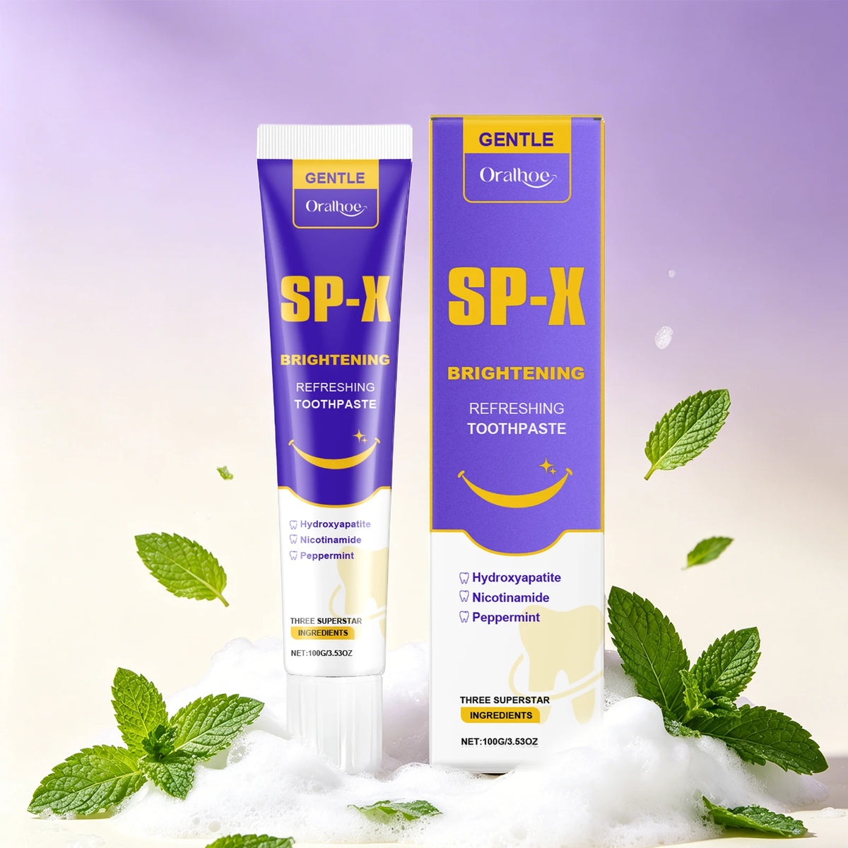 Brightening Toothpaste and Stain Remover for Daily Oral Hygiene and Whiter Smile
