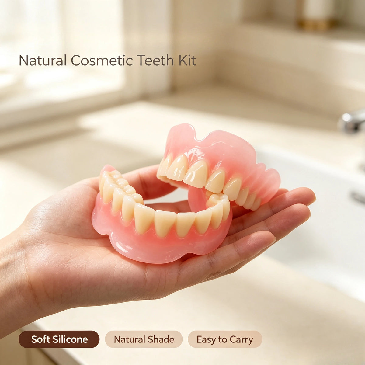Silicone Full Mouth Dentures and Realistic Fake Teeth for Daily Smile Comfort