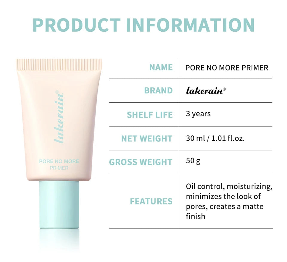 Pore Minimizing Primer and Face Makeup Base for Flawless Matte Daily Application
