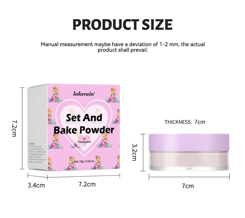 Loose Baking Powder and Translucent Setting Powder for Long Lasting Matte Makeup - 15