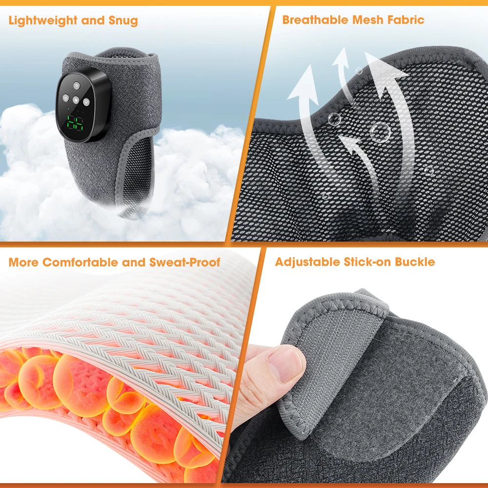 Electric Ankle Massager and Heated Foot Brace for Post Sport Recovery Support