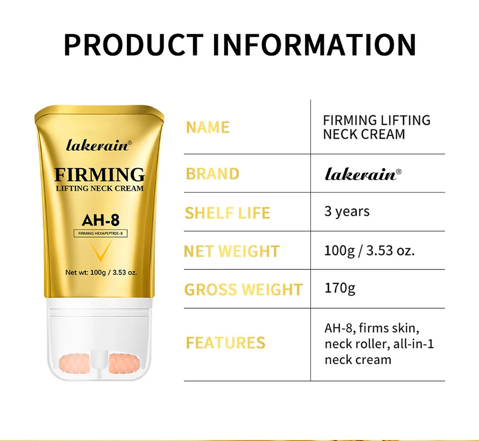 Firming Neck Cream and Anti Wrinkle Roller for Smoother Skin and Neck Lines - 17