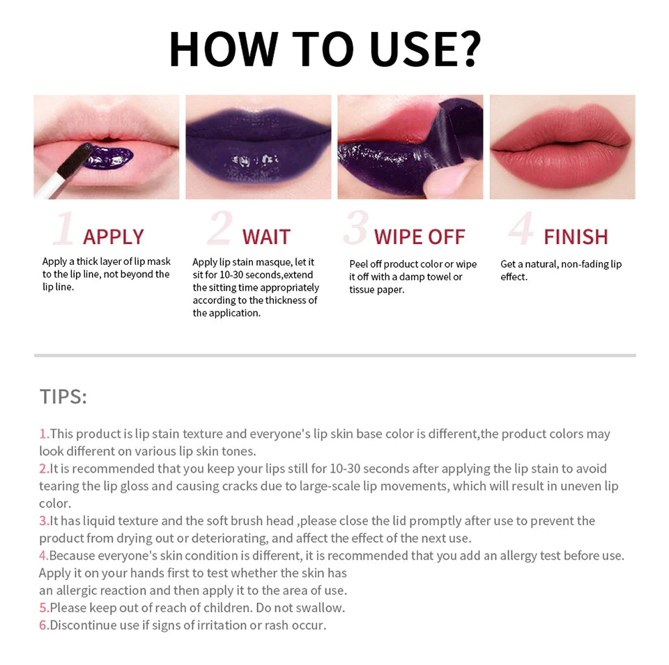 Peel off Lip Gloss and Long Lasting Lip Stain for Daily Makeup and Bold Looks - 24