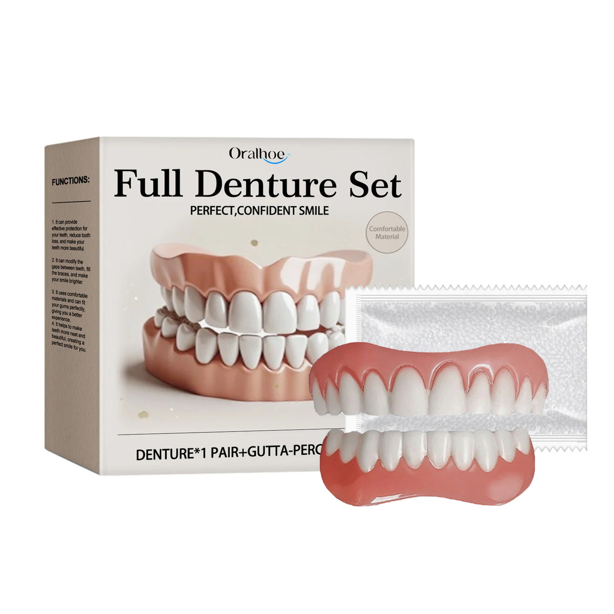 Silicone Denture Set and Temporary Teeth Repair Kit for a Brighter Smile