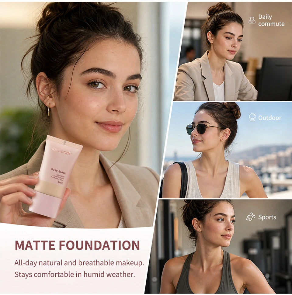 Matte Foundation and Liquid Face Makeup for Long Lasting Daily Skin Coverage